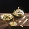 Antique Style Mini Incense Burner Set with Traditional Handmade Design