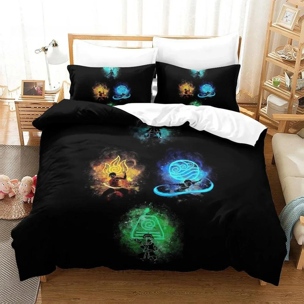 Imprimare 3D Anime Avatar: Ultimul Maestru al Aerului Set de Lenjerie de Pat Single Twin Full Queen King Size Set de Pat Adult Copil Dormitor Seturi Husă de Plapumă