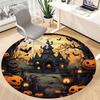 1pc Halloween Haunted Office Round Area Rug, Under Office Chairs Bedroom Living Room Home Decor, Room Deco, Available in Various Sizes