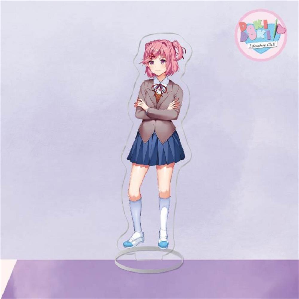 Japan Anime Doki Doki Acrylic Stand Model Hot Figure Cosplay Plate Holder Topper Birthday Fans Christmas Desk Decor Plate Gift