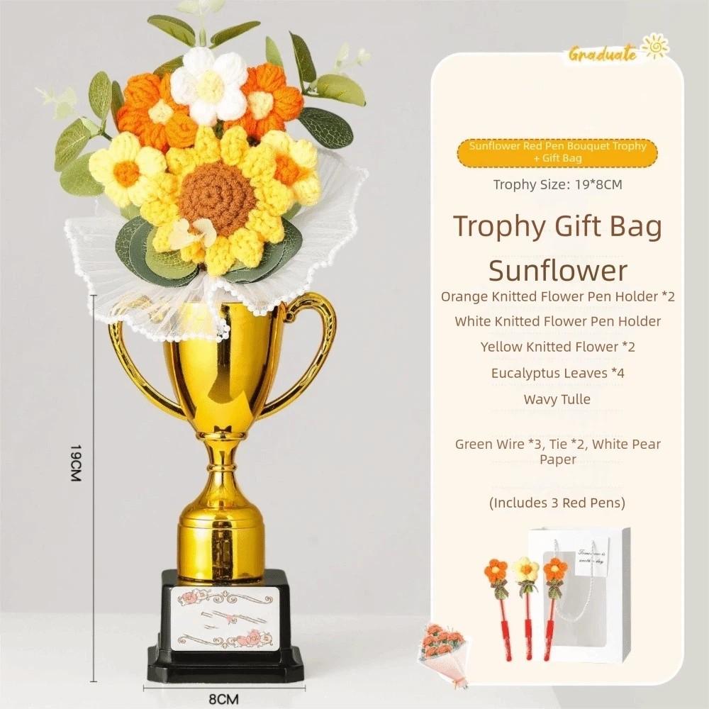 Delicate Flower Adornment Graduation Season Ornament Graduation Ceremony Gift  Shelf Display Sunflower