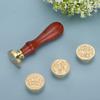 Wax Seal Stamp Set DIY Retro Decorate Snow Flower Crown Pattern Handicrafts Tools