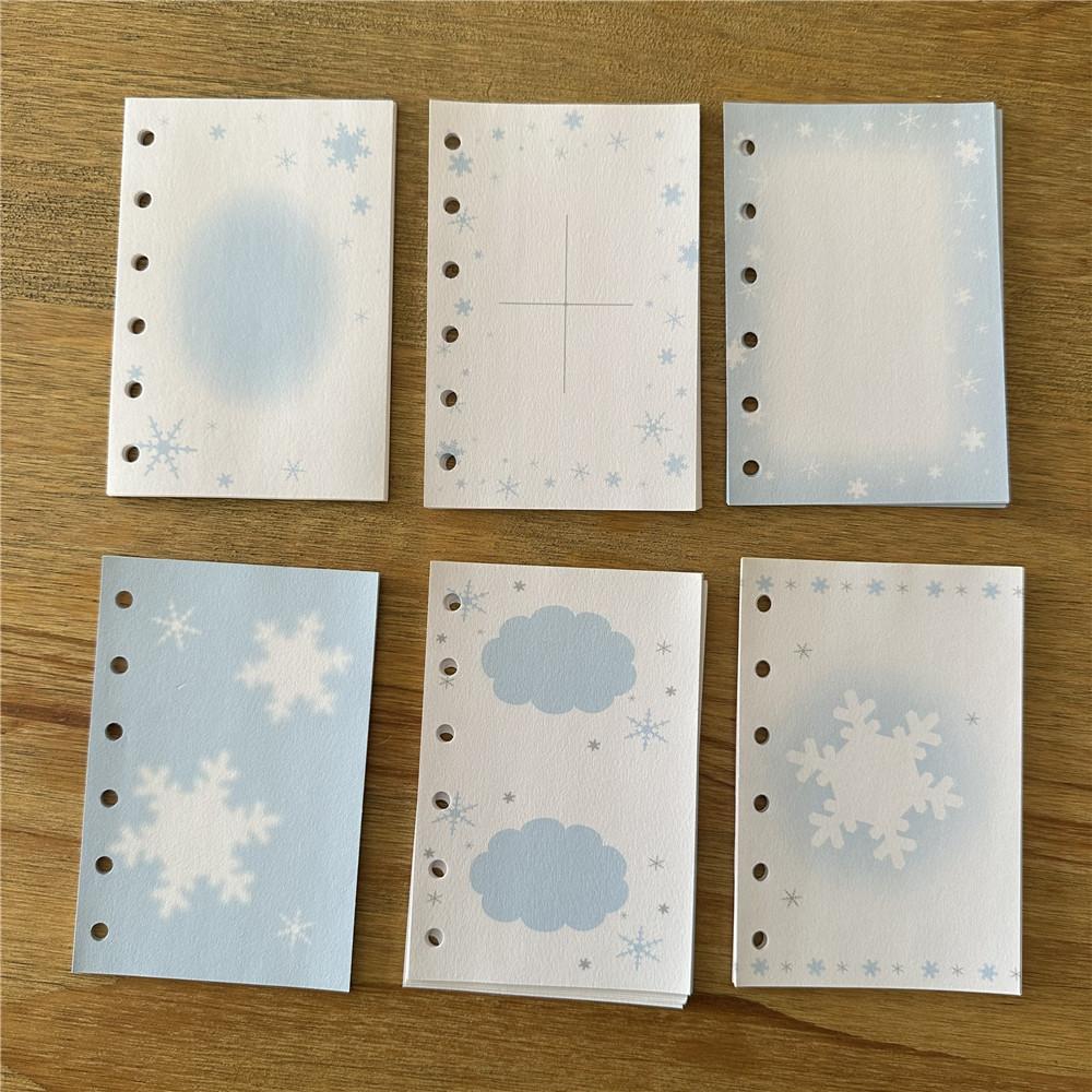 

A7 6 отверстий блокнот со свободными листами сменный блок спиральный переплет цветной дизайн внутренняя страница внутри бумажная канцелярия A7