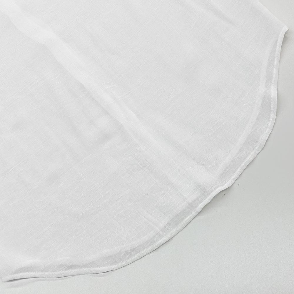 Minimalist Transparent Long-Sleeve Shirt: Casual Summer Drape for Sun Protection