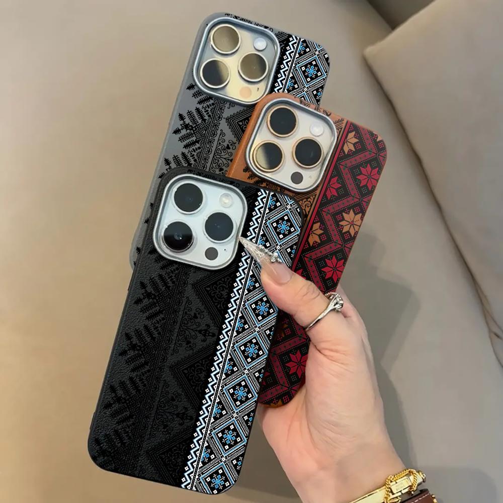 Luxury Fashion Retro Totem Phone Case For iPhone 17 16 15 14 11 Pro Max 13 12 Plus Air Protection Shockproof Silicone Soft Funda