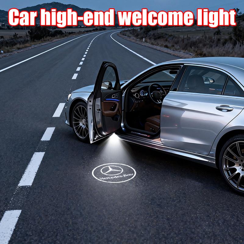 2PCS Wireless Led Car Door Lamp Welcome Laser Projector Atmosphere Warning Light Mercedes Benz AMG W205 W204 W206 W213 W212 W177