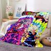 Dragon Ball Anime Print Blanket, Warm and Comfortable Flannel Blanket, Suitable for Bedrooms, Sofas, Beds, Chairs, Picnics, and