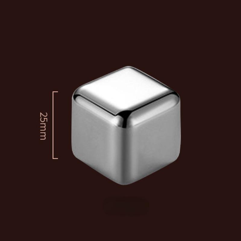 12pcs Stainless Steel Ice Cubes Beer Wine Cooler Reusable Chilling Stones Vodka Whiskey Holders Keep Drinks Cold Party Bar Tools