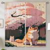 Shiba Inu Living Room Curtains for Living Room 2 Elegant Pieces Tulle In Kitchen Curtain Blackout Curtain 100% Partition Shades