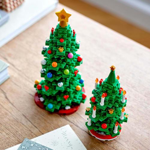 LEGO Vánoční vánoční stromeček Stolní mini stylová dekorace Dárek Hračka Vánoční dárek Blok Chlapci Dívky Děti Studenti základní školy 12 Y