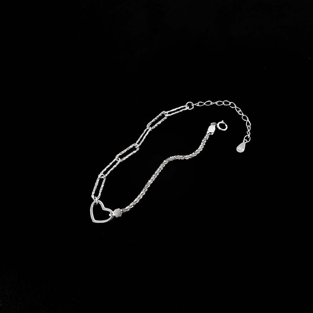 Lovers Temperament Heart Chain Korean Bangles Couple Bracelets Valentines Day Gift Women Wristbands