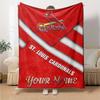 Name Custom St. Louis Cardinals Logo Print Flannel Blanket High Quality Warm Comfortable Cover for All Seasons Perfect for Gifts Home Decor
