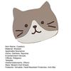 Cute Cat-Shaped Wooden Coaster Set Heat-Resistant Non-Slip Table Mat for Cups Mugs Rustic Kitchen Decor Gift for Cat Lovers