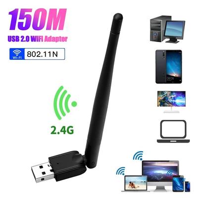150Mbps USB WiFi Adapter Mini Wireless Network Card with Rotatable Antenna WiFi LAN Adapter for PC Laptop