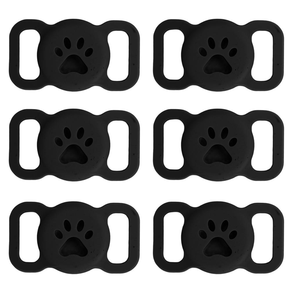 6pcs Pet Collar Holder for Airtag Silicone Anti Lost Protective Cat Collars Case for Cat Dog Pet