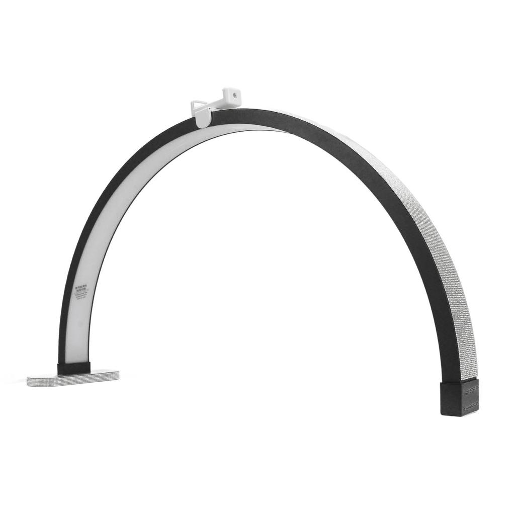 29.5 Inch LED Half Moon Nail Desk Lamp 40W Half Moon Nail Desk Light 32005600K Touch Key Fill Light with Phone Clip