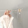 Elegant Butterfly Pearl Crescent Moon Tassel Hairpin for Women - Ancient & Modern Style