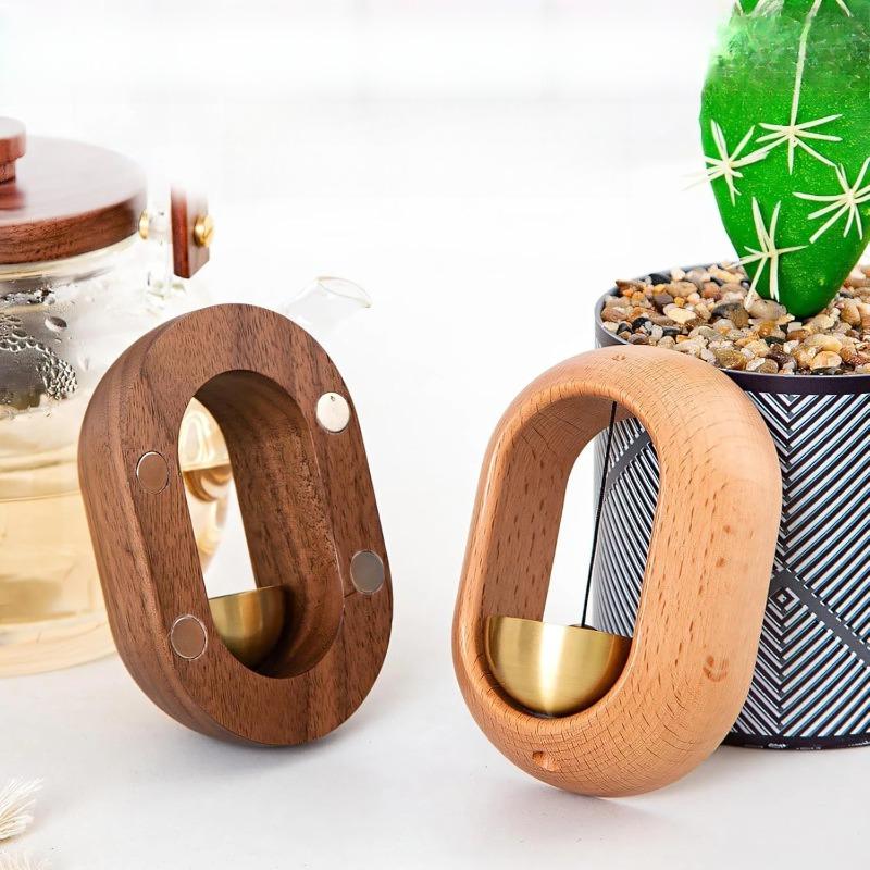 1 Stück Magnetische Messing Türklingel Erinnerung Holz Windspiel Selbstklebende Ladenbesitzer Klingel für Tür Heimdekorationen