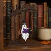 Kantoorbureau Decoratie Items Halloween Desktop Schommel Decor, Spookachtige Huis Lezen Geest op Een Beeldje Uniek Houtbewerking Cadeaus voor Woonkamer Keuken