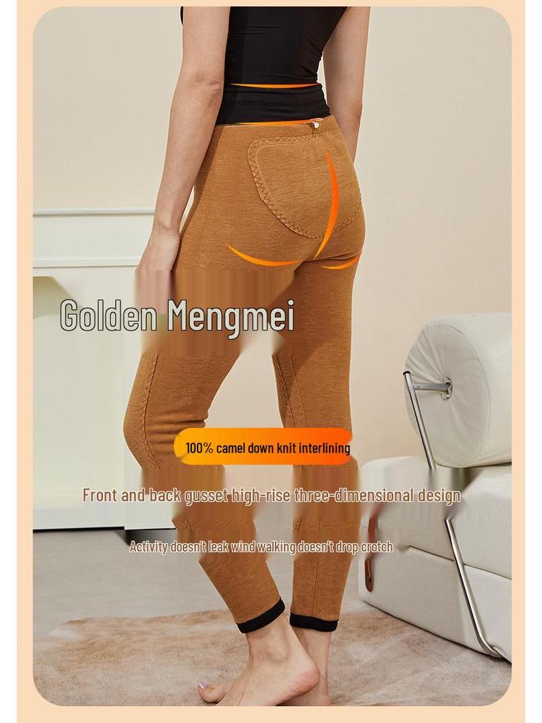 Męskie i Damskie Spodnie z Bardzo Grubej Wełny i Bawełny z Podszewką Polarową dla Zimowego Ciepła