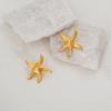 NEW BOHO EMBOSS STARFISH OCEAN HAWAII EARRINGS Dazan 2027 INS 18k Gold Plated Hypoallergenic Stainless Steel BIKINI Jewelry