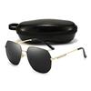 Polarized, Sunglasses Men'S Retro Toad Sunglasses High Definition Polygon Double Beam Tide Metal Ins Fashion