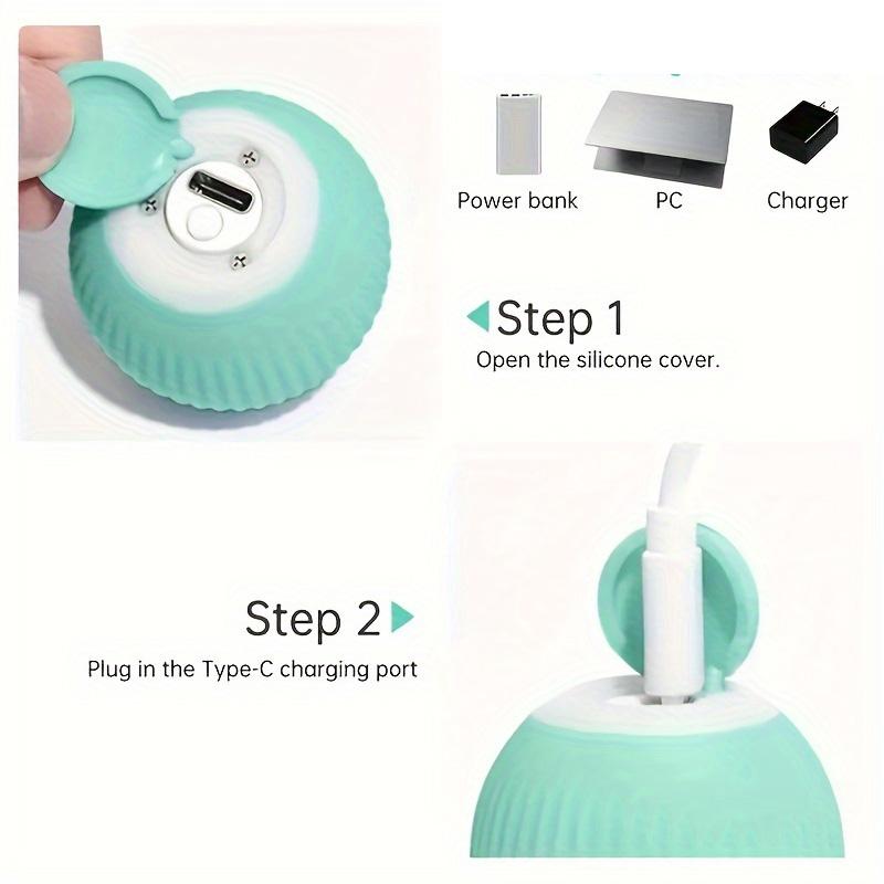 Smart USB Jumping Rotating Interactive Dog Chew Toy Ball for Puppy Ball Toys Automatic Moving Dog Toy Ball