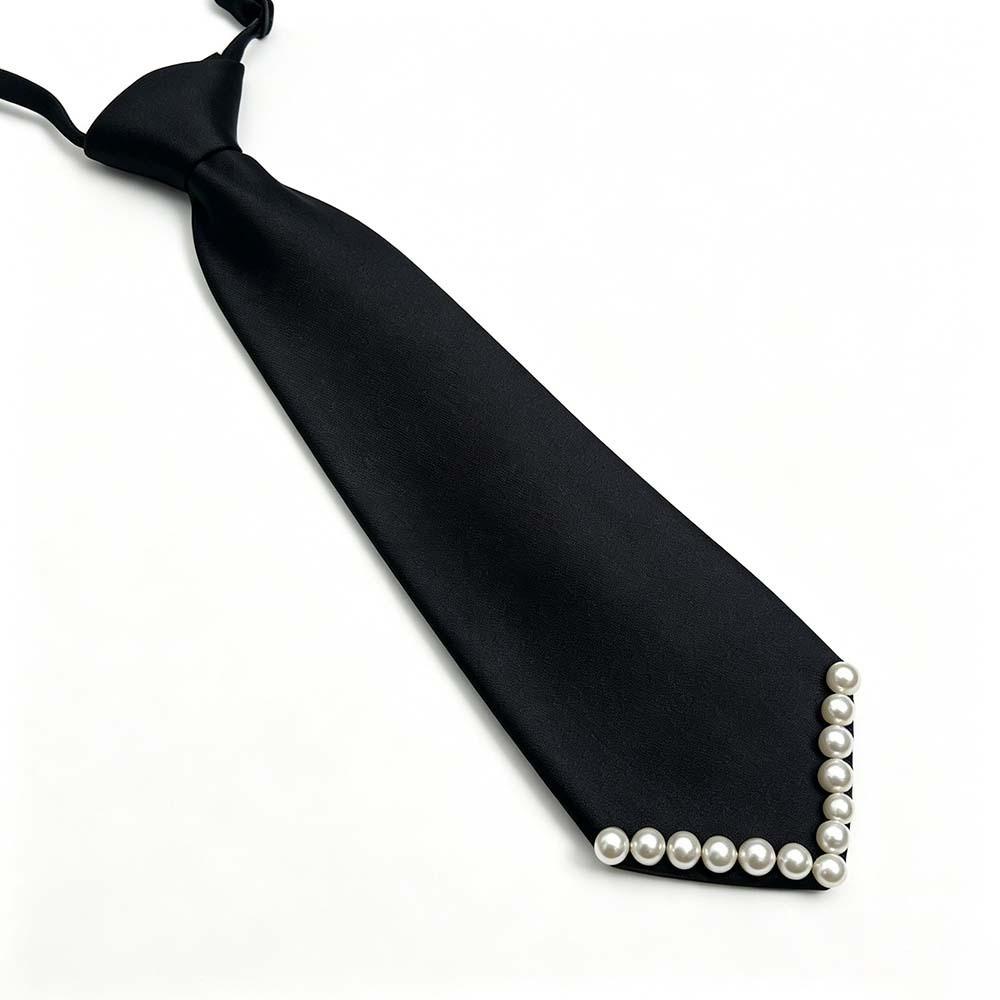 Polyester Bow Tie For Men Women With Pearl Embellishments For Weddings And Parties