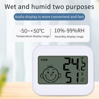 Mini-LCD-Digital-Thermometer-Hygrometer für Innenräume, elektronisches Temperatur- und Feuchtigkeitsmessgerät, Sensor-Messgerät, Wetterstation für Zuhause