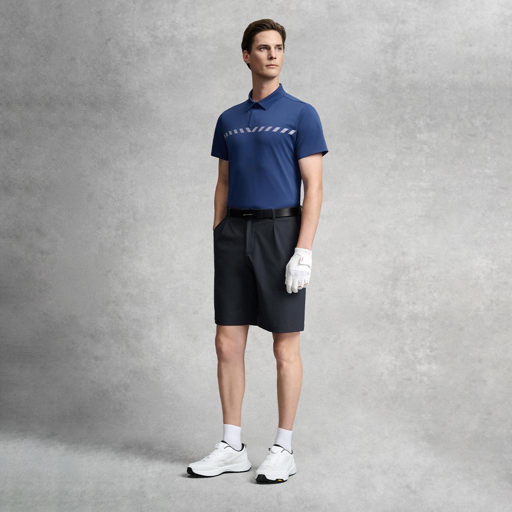FILA Golf Series Contact Cool Classic Design Polo Shirt Men tops Deep-Sapphire-Blue A11M625160FNV