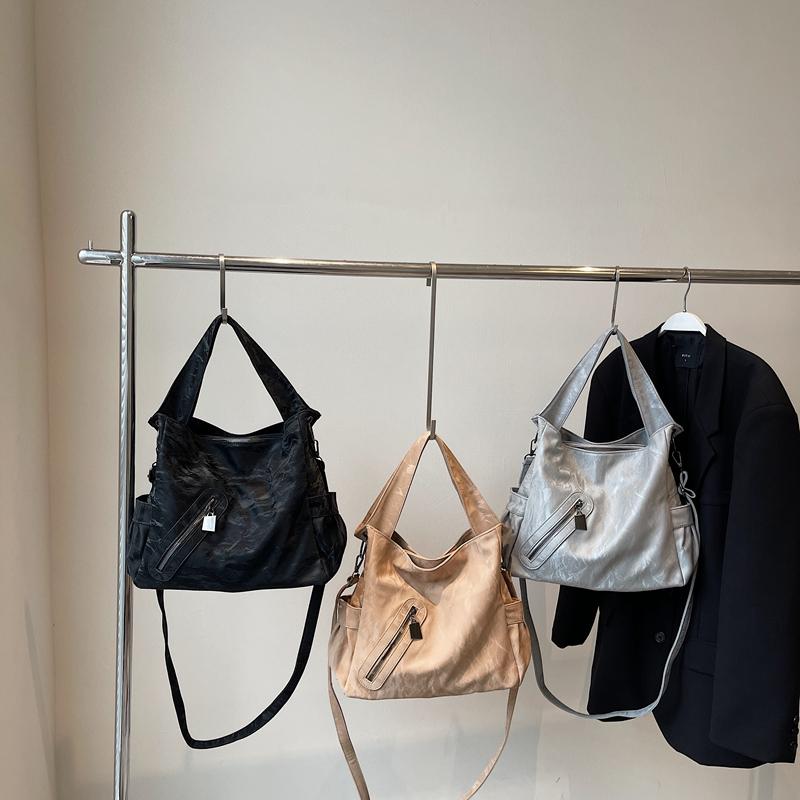 Women's Large Capacity Commuter Underarm Bag PU Shoulder Crossbody Bag Tote Bag