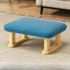 Smooth Solid Wood Foot Stool Rounded Edges Burr-Free Edges Shoe Changing Bench Anti-Slip Pads Compact Size Wooden Stool