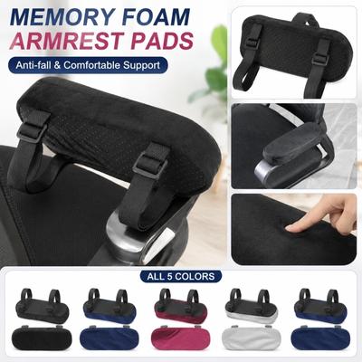 Memory Foam Elbow Chair Armrest Pads Soft Cushion Support Protective Covers for Office and Home Chairs Adjustable Straps Non-Slip Design