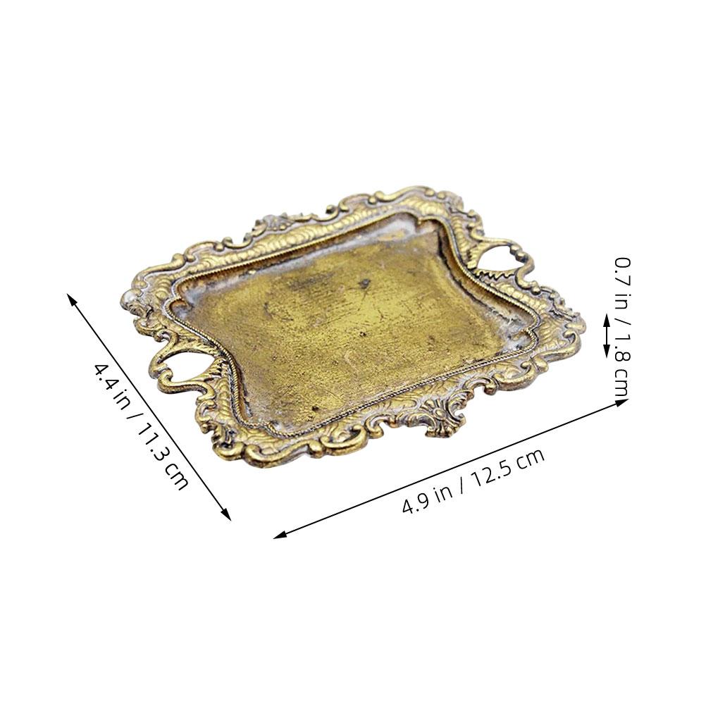  Metal Jewelry Tray Bracelets Decorative Vintage Necklace Holder Bracket Organizer Alloy for Women Travel Dish
