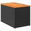 Vidaxl Stoliki Ogrodowe, 2 Szt, Czarne, 55X34X37Cm, Rattan Pe I Drewno