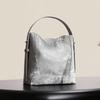 Large Capacity High-end Leather Women's Bag for Commuting, Niche Single Shoulder Crossbody Summer Women's Bucket Bag