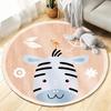 Cartoon Round Carpet for Kids: Living Room, Sofa, Coffee Table, Bedroom Cushion, Hanging Basket, and Chair Floor Mat