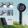 with Filter Shower Head One-Key Stop Water Massage Shower Head Rainfall  Bathroom Accessories