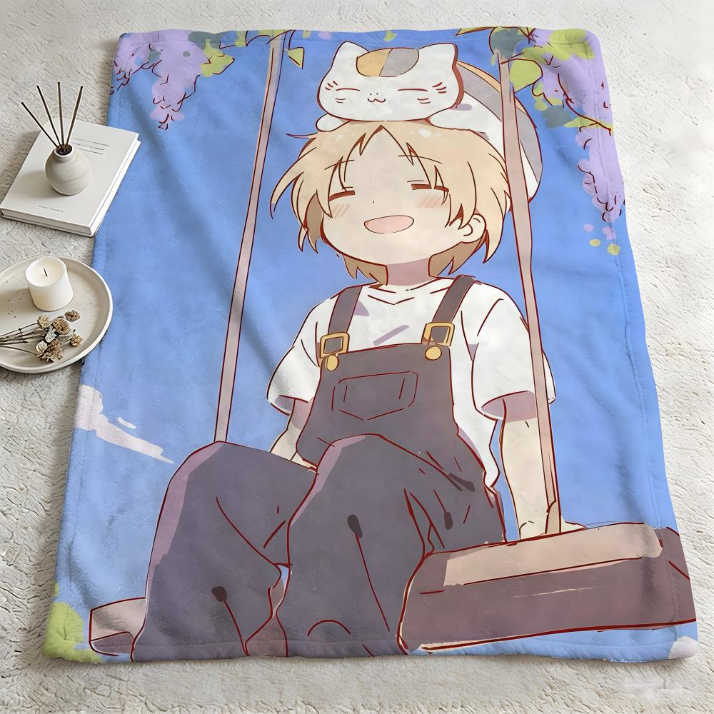 Anime NNatsumes Book of Friendss Throw Warm Soft Flannel Blanket Multiuse for Sofa Bed Camping Travel Nap