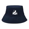Wolf & Moon Print Bucket Hat , Sun Cap Unisex Candy Color Spring Beach Hat