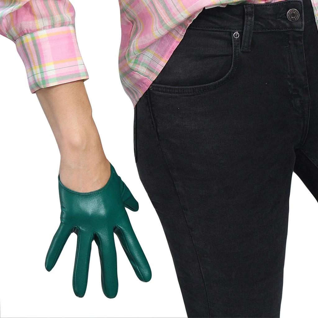 Forest Green 70CM Long Leather Gloves Kelly Green Faux PU Fashion Dressing Cosplay Costume NightClub Party Evening Opera Glove