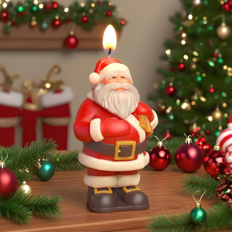 Santa Claus Candle Molds Handmade Castings Molds Christmas Silicone Moulds Epoxy Resin Molds Plasters Molds