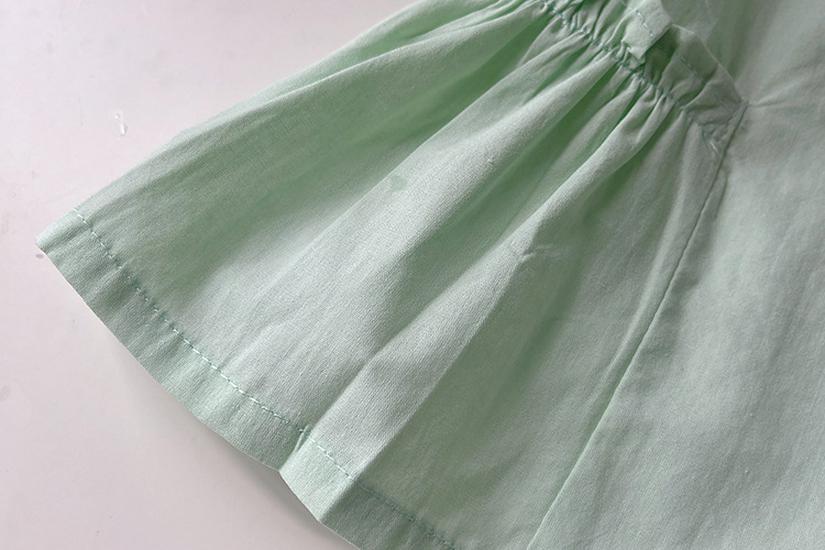 Krajková be rukávová panenkovská košile a široké kalhoty pro malé holčičky - Letní dvoudílná sada ve stylu Mori