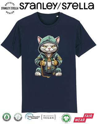 Hip Hop Katze T-Shirt Lustiges Kinder Haustier Geschenk / Premium Qualitätskleidung