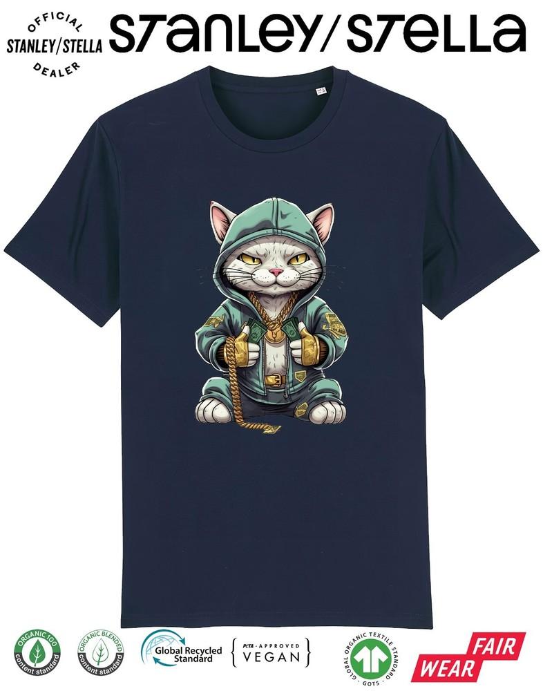 

Футболка с котом в стиле хип-хоп забавная детская подарок для питомца / Одежда премиум-качества 2XL