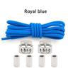 1Pair Round Elastic Laces Sneakers Lock Shoe Laces Without Ties Metal Buckle Laces Kids Adult No Tie Shoelaces Shoes Accessories