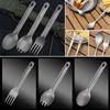 Environmental Outdoor Camping Fork Portable Cutlery Fork New Titanium Spoon  Outdoor Tool