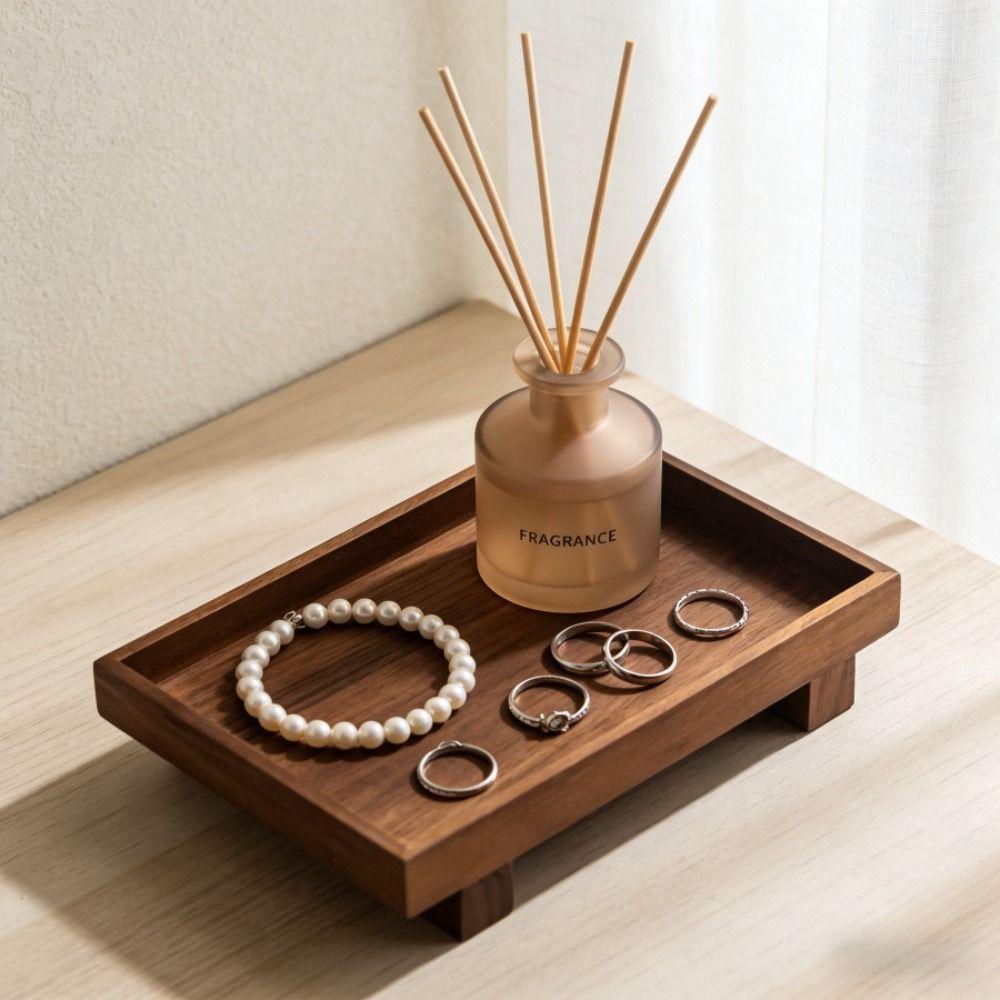 Japanese Style Gongfu Tea Tray Wooden Storage Tray Decorate Tray Dessert Pallet  Kitchen