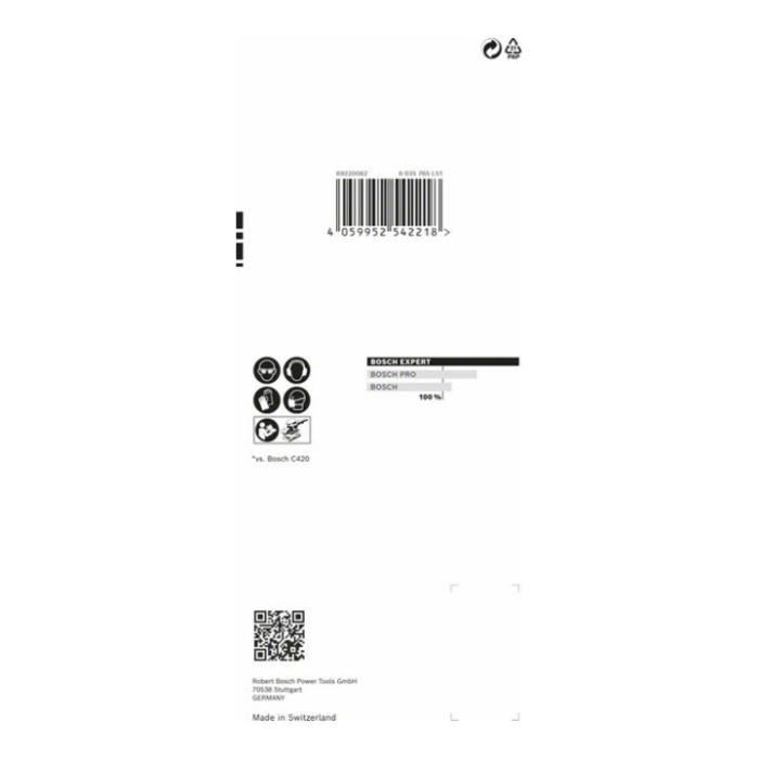 Feuille abrasive - bosch - c470 - 80 x 133 mm - granulométrie 240 - auto-agrippante