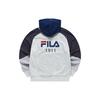 Fila Fusion Color Block Striped Hoodie Women Hoodies Silver Gray T11W317204F-MG